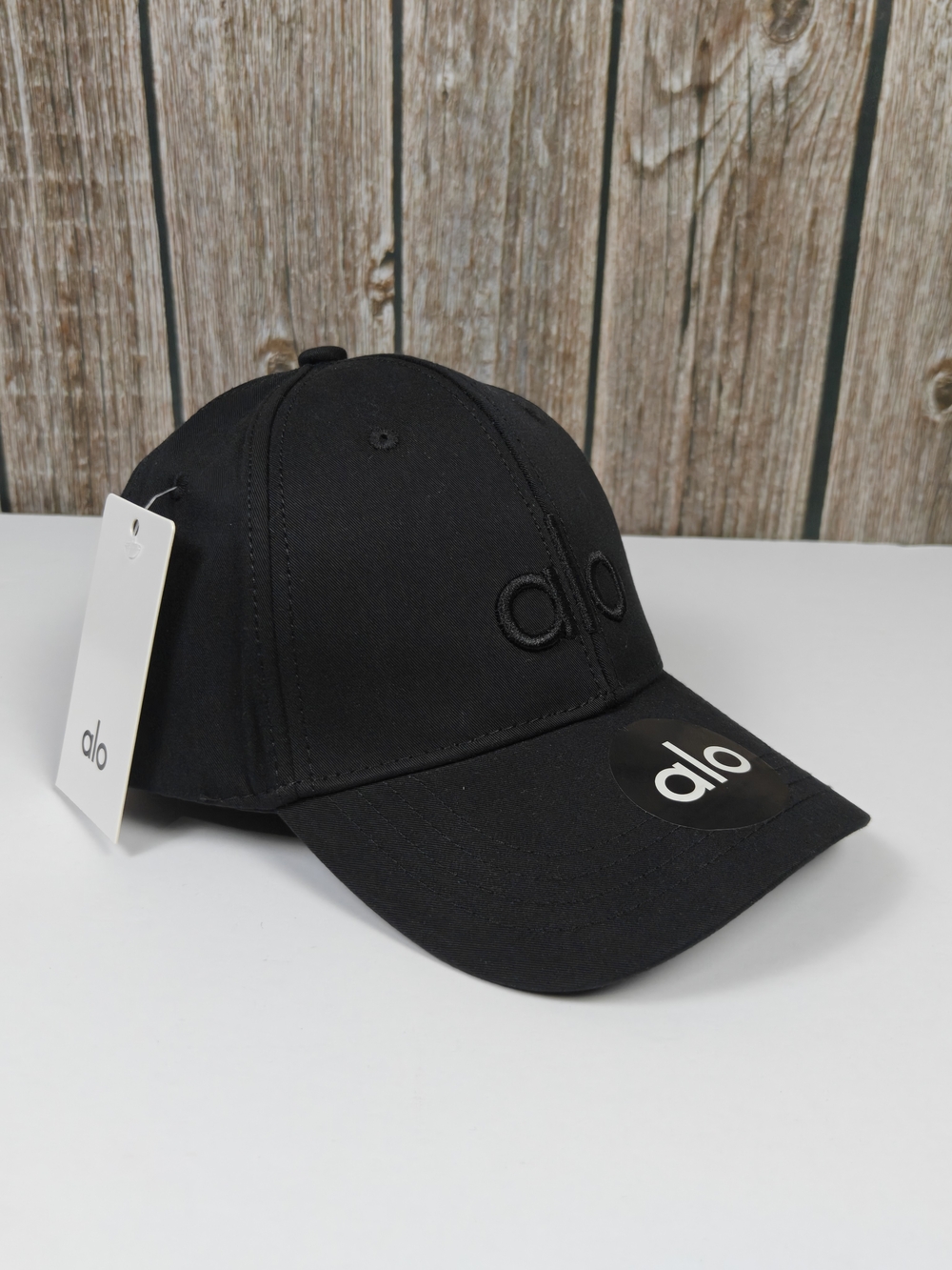ALO Yoga Black Embroidered Logo Baseball Cap